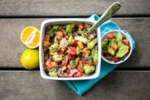 Avocado and mango salad by the kitchen of blue osa