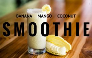 BANANA MANGO COCONUT SMOOTHIE RECIPE BLUE OSA COSTA RICA YOGA