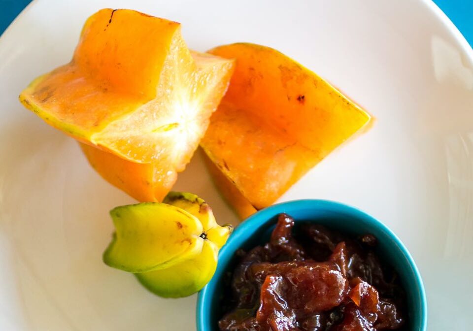 Star Fruit on plate at meal time at Blue Osa Yoga Retreat & Spa in Costa Rica